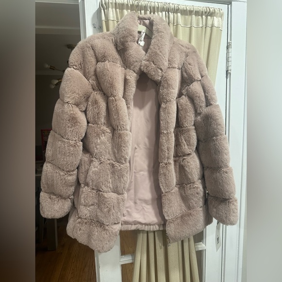 Via Spiga Jackets & Coats Light Pink Fur Coat Poshmark